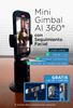 Trípode con seguimiento facial IA + Giro 360°