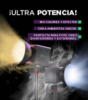 Luz RGB 60W Portable y Versatil.