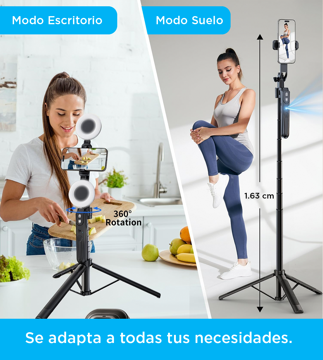 Trípode + IA🤖 + Luz Led ⚡