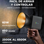 Luz RGB 60W Portable y Versatil.