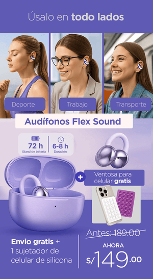 Audífonos Flex Sound 🎧💜