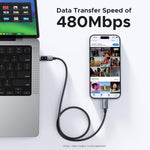 CABLE DE 100W PARA IPHONE Y ANDROID TIPO C UGREEN